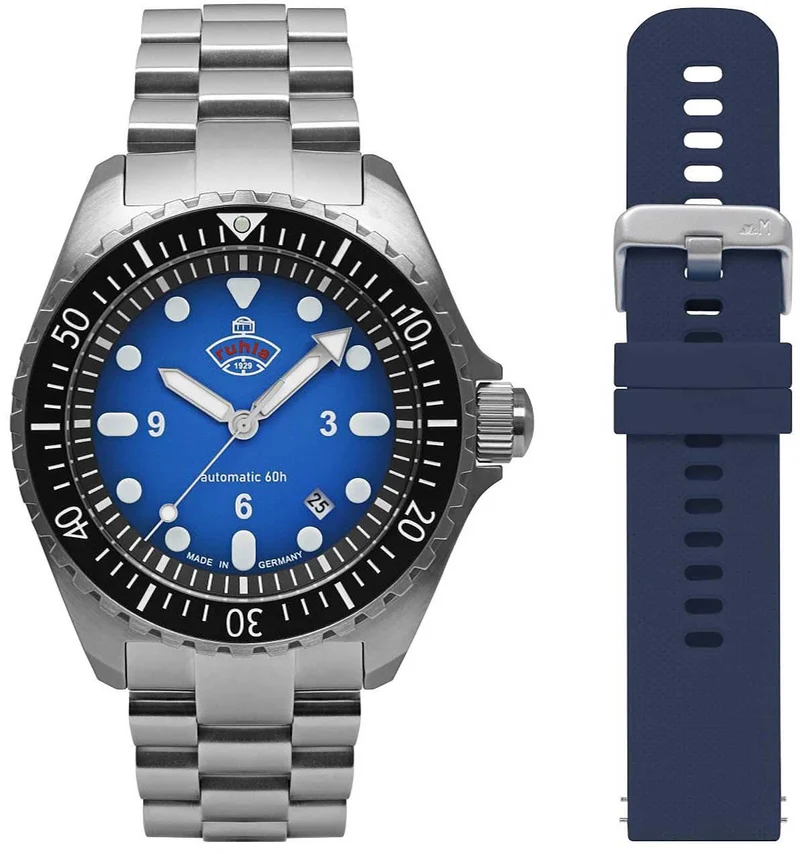 Ruhla NVA Kommando Minentaucher 4960M3_set Herrenuhr • Made in Germany • 60h Gangreserve