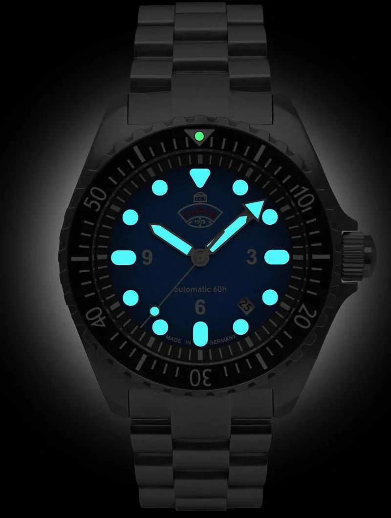 Ruhla NVA Kommando Minentaucher 4960M3_set Herrenuhr • Made in Germany • 60h Gangreserve