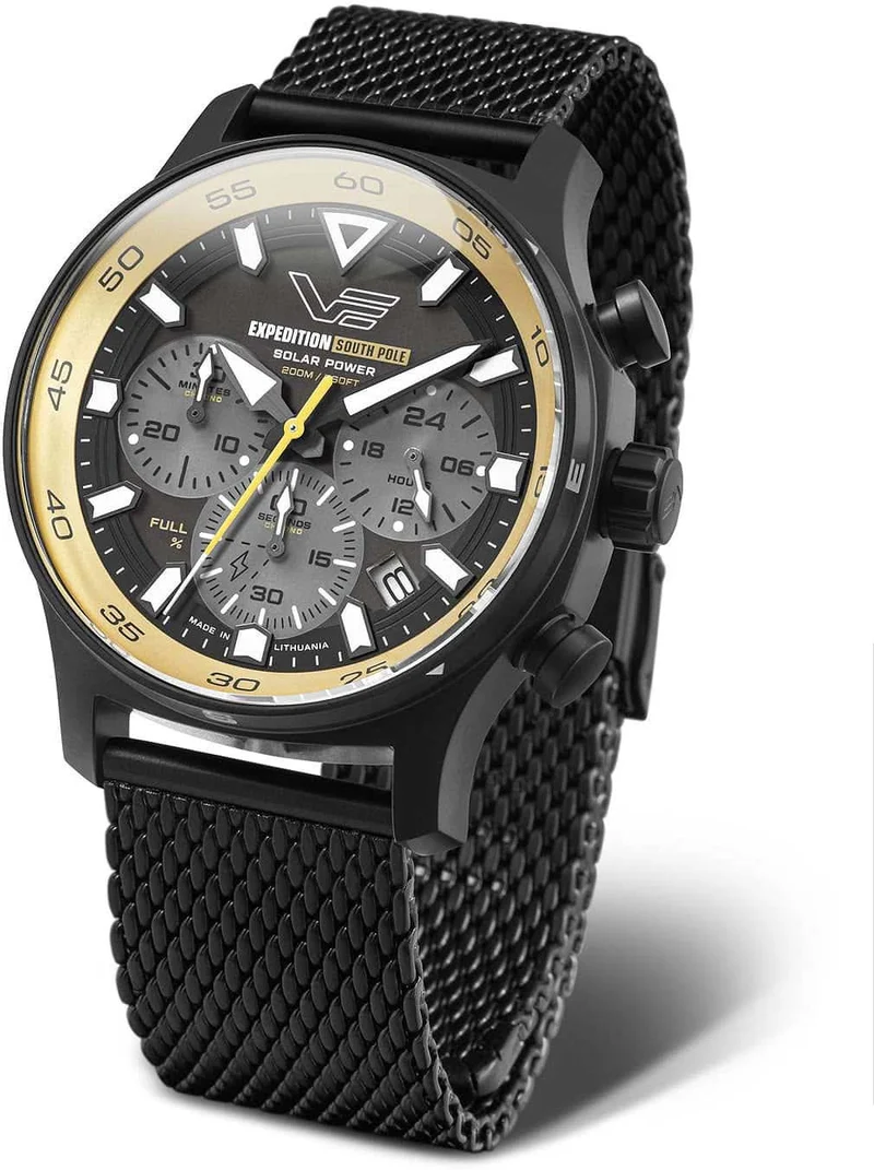 Vostok Europe Expedition South Pole VR42-592C763B Herrenuhr • Solar-Chronograph • 200m Wasserdicht
