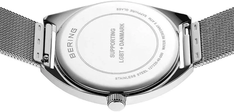 Bering Freedom 127220-40-000 Uhr • Kratzfestes Saphirglas • Feines Milanaise-Armband