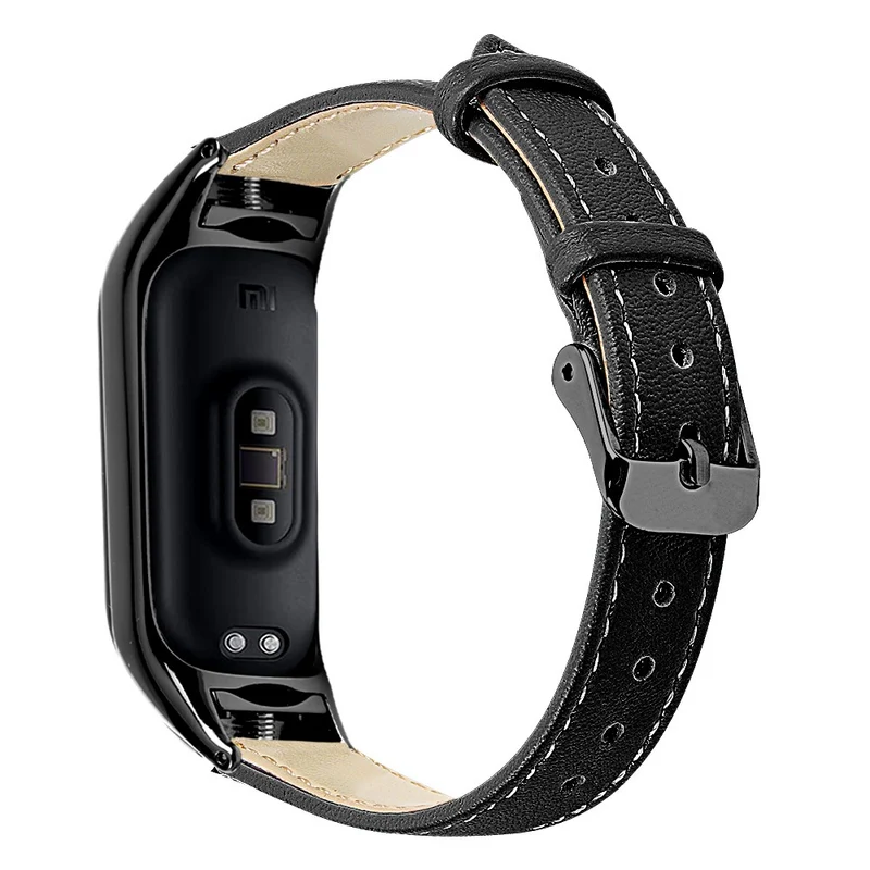 Sehr Haltbar Xiaomi Smart Band 8 Echtes Leder Armband