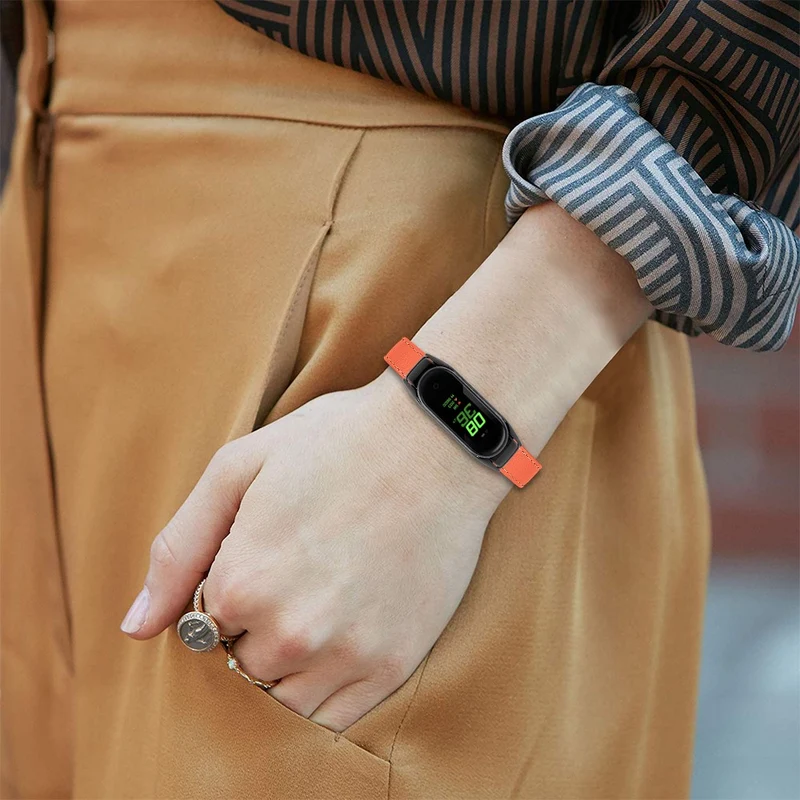 Sehr Haltbar Xiaomi Smart Band 8 Echtes Leder Armband