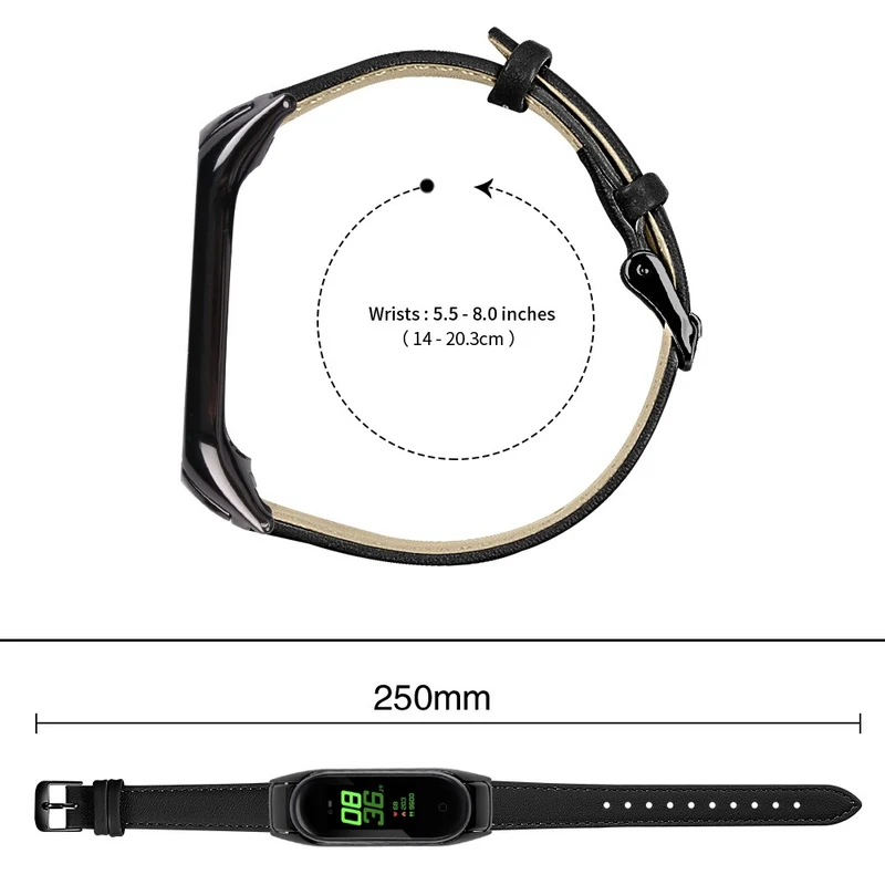 Sehr Haltbar Xiaomi Smart Band 8 Echtes Leder Armband