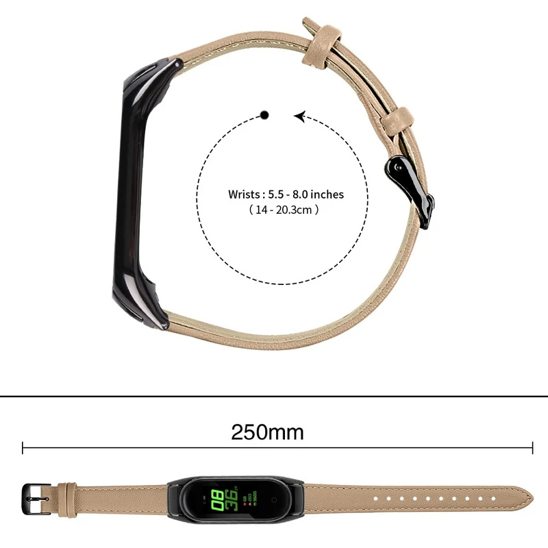 Sehr Haltbar Xiaomi Smart Band 8 Echtes Leder Armband