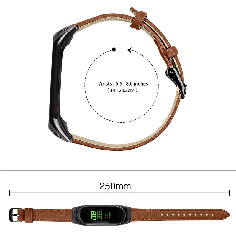 Sehr Haltbar Xiaomi Smart Band 8 Echtes Leder Armband