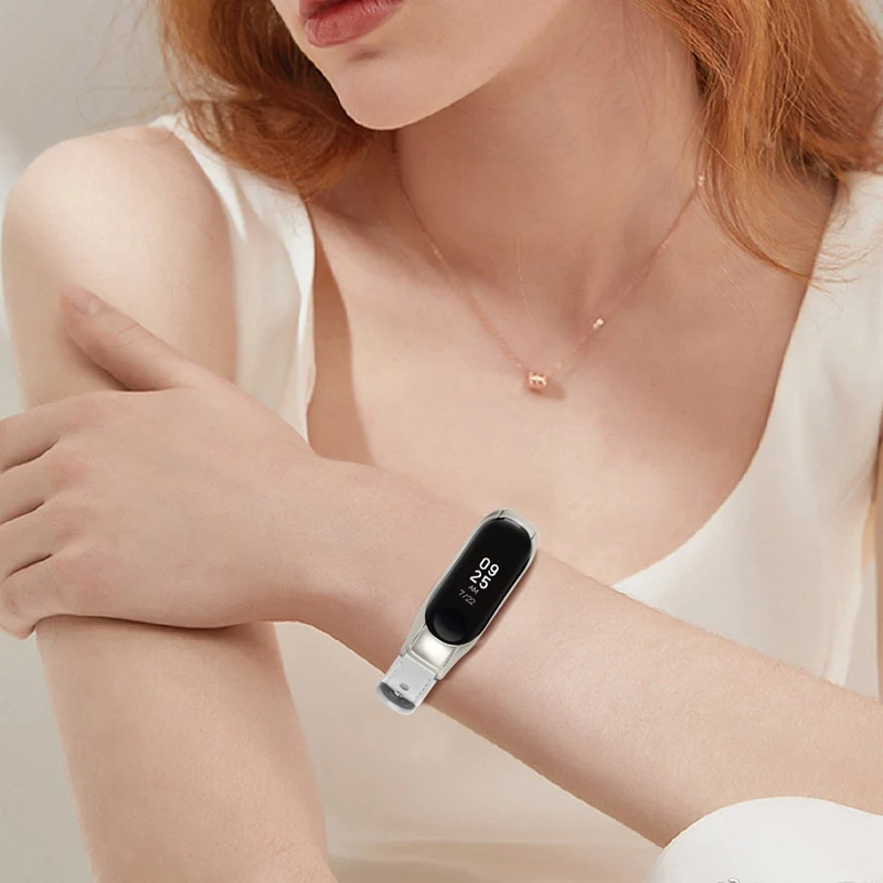 Sehr Haltbar Xiaomi Smart Band 8 Echtes Leder Armband