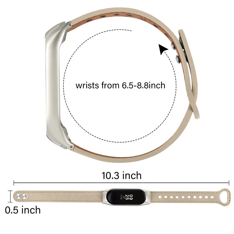 Sehr Haltbar Xiaomi Smart Band 8 Echtes Leder Armband