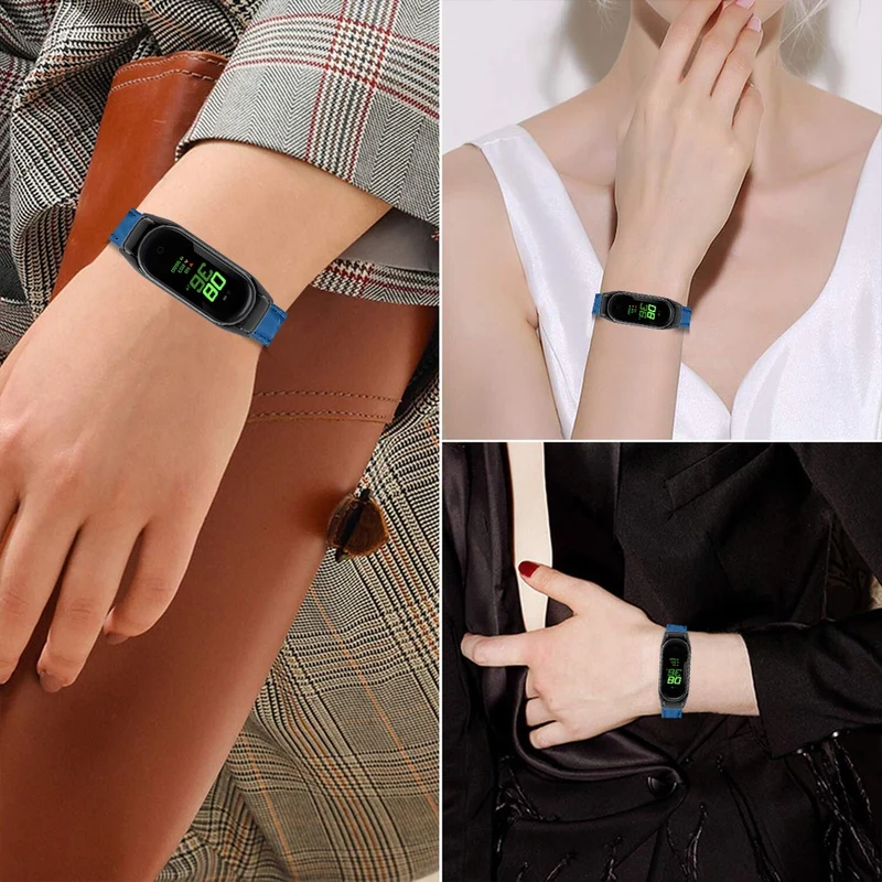 Sehr Modisch Xiaomi Smart Band 8 Echtes Leder Armband