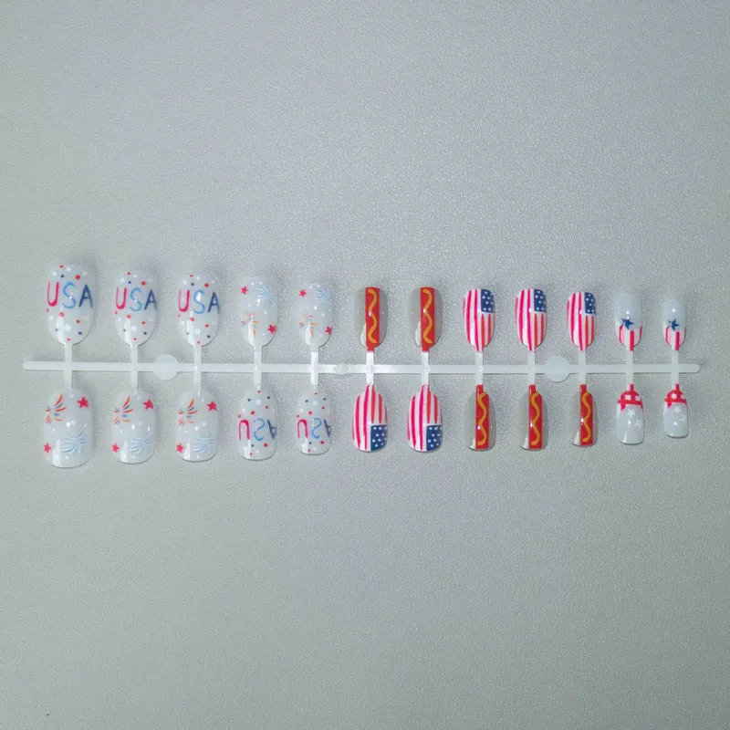 Patriotisches Nagelkunst-Set