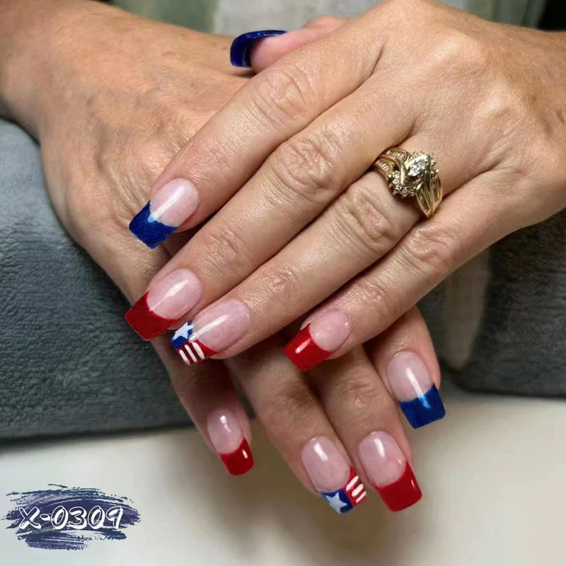 Patriotisches Nagelkunst-Set