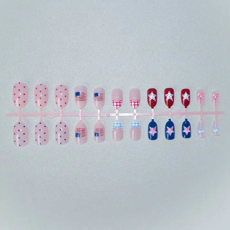 Patriotisches Themen-Acryl-Nail-Art