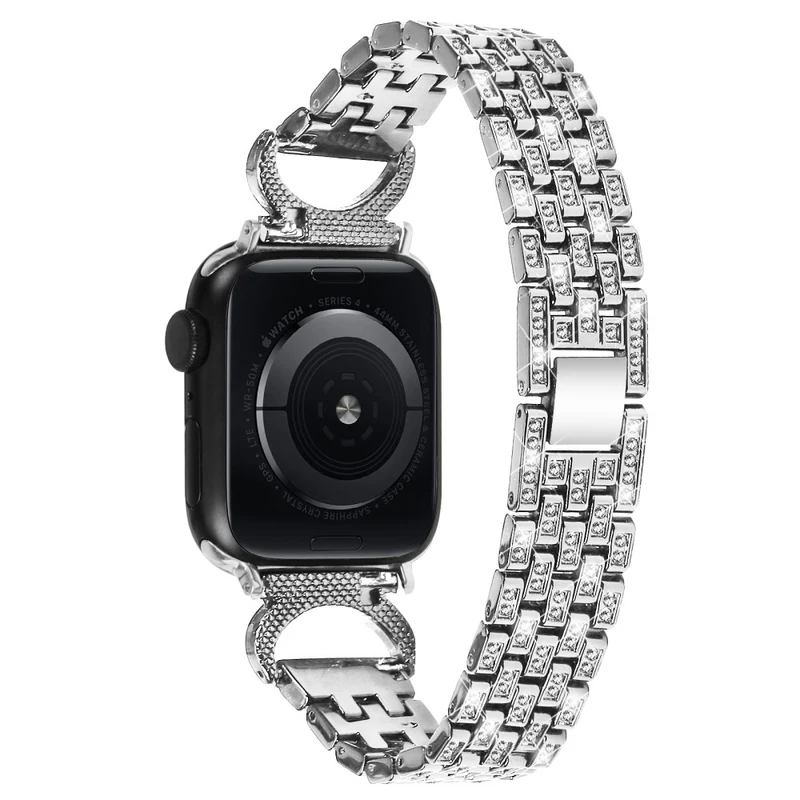 Süß Apple Smartwatch Metall Und Strass Universell Armband