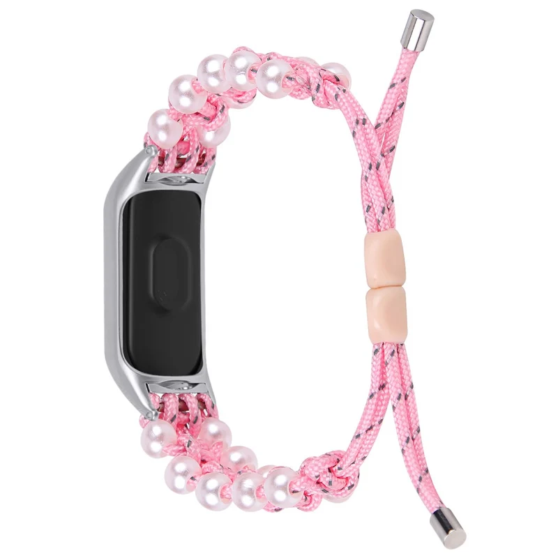 Xiaomi Smart Band 8 faux pearl décor nylon strap - Colorful