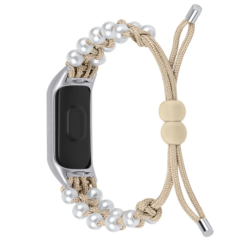 Xiaomi Smart Band 8 faux pearl décor nylon strap - Colorful