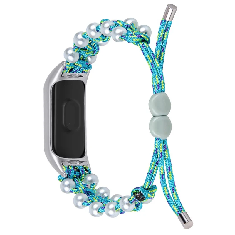 Xiaomi Smart Band 8 faux pearl décor nylon strap - Colorful