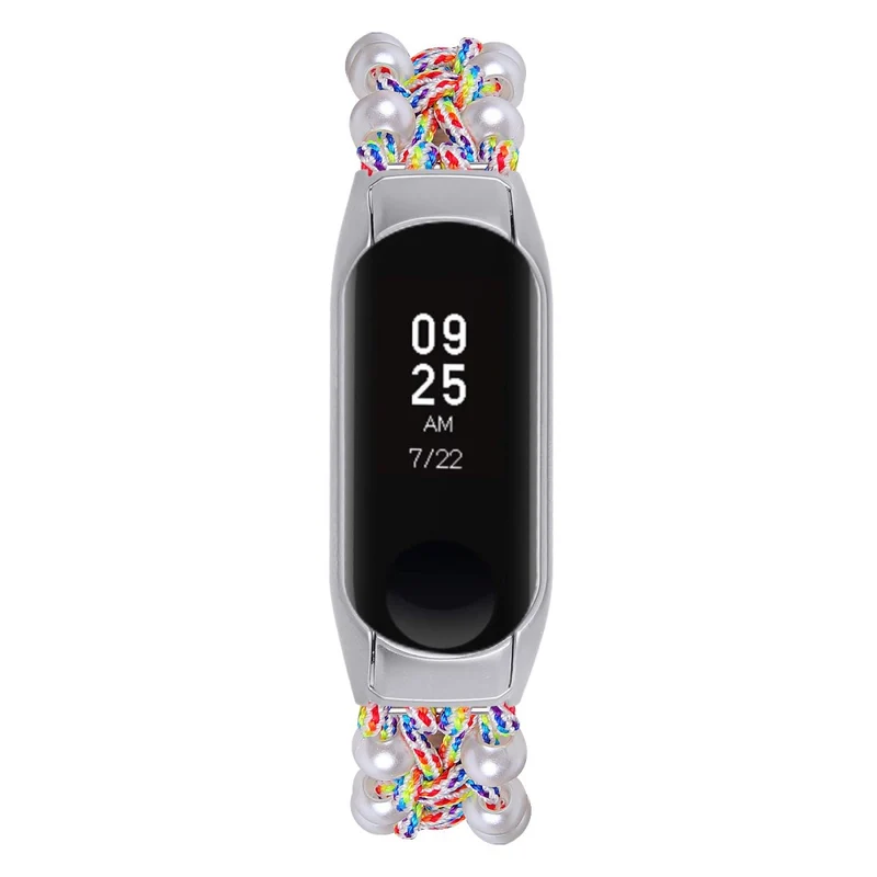Xiaomi Smart Band 8 faux pearl décor nylon strap - Colorful