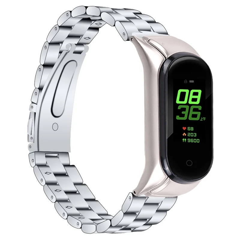 3 bead stainless steel strap for Xiaomi Smart Band 8