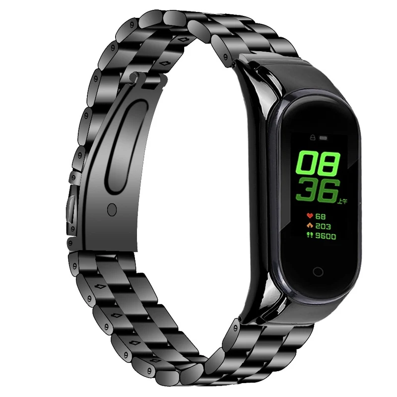 3 bead stainless steel strap for Xiaomi Smart Band 8