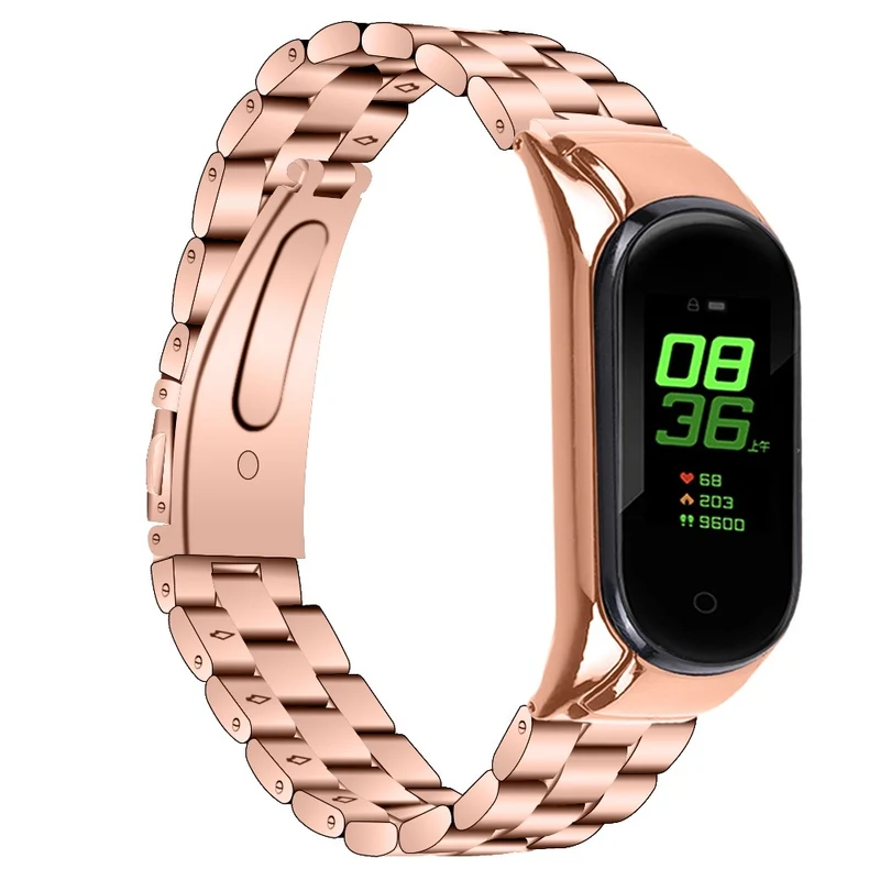 3 bead stainless steel strap for Xiaomi Smart Band 8