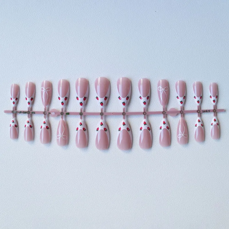 Erdbeer Design Acryl Nagelkunst Set