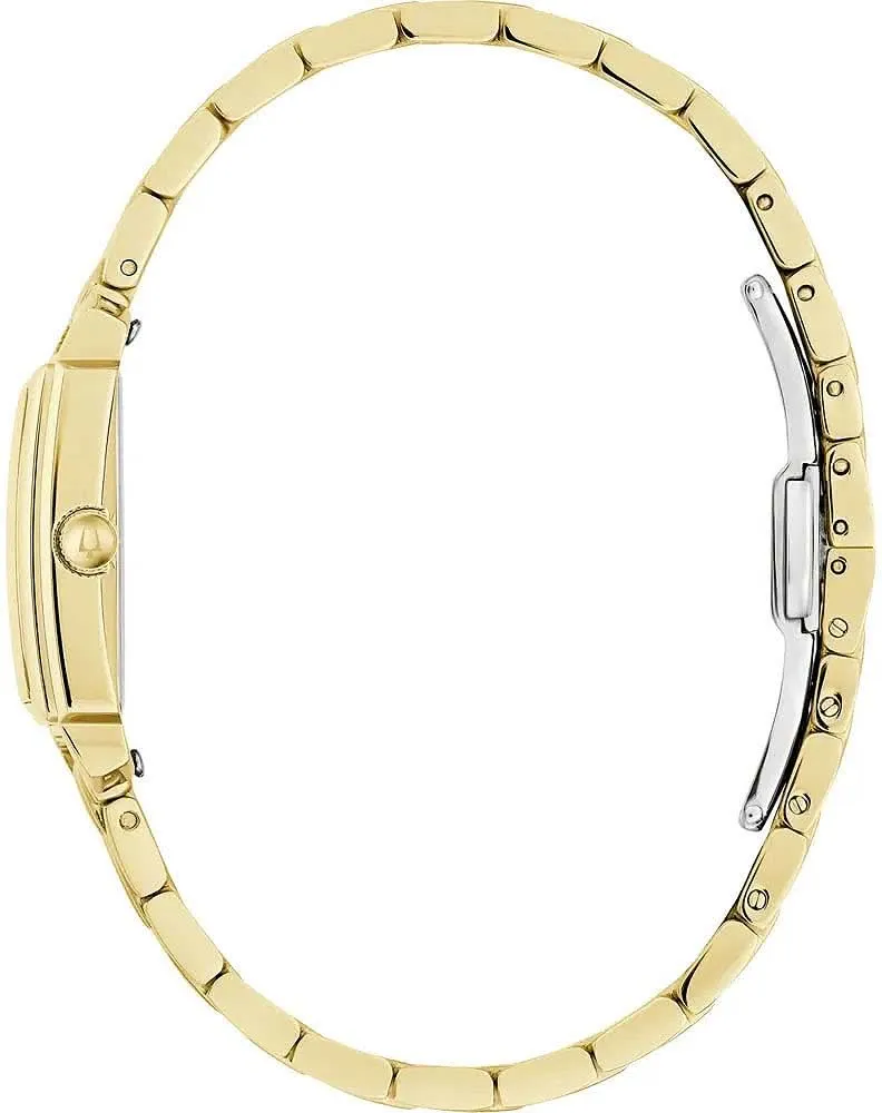 Bulova Sutton 97L177 Damenuhr • Edles Perlmutt-Zifferblatt • Elegantes Rechteck-Gehäuse