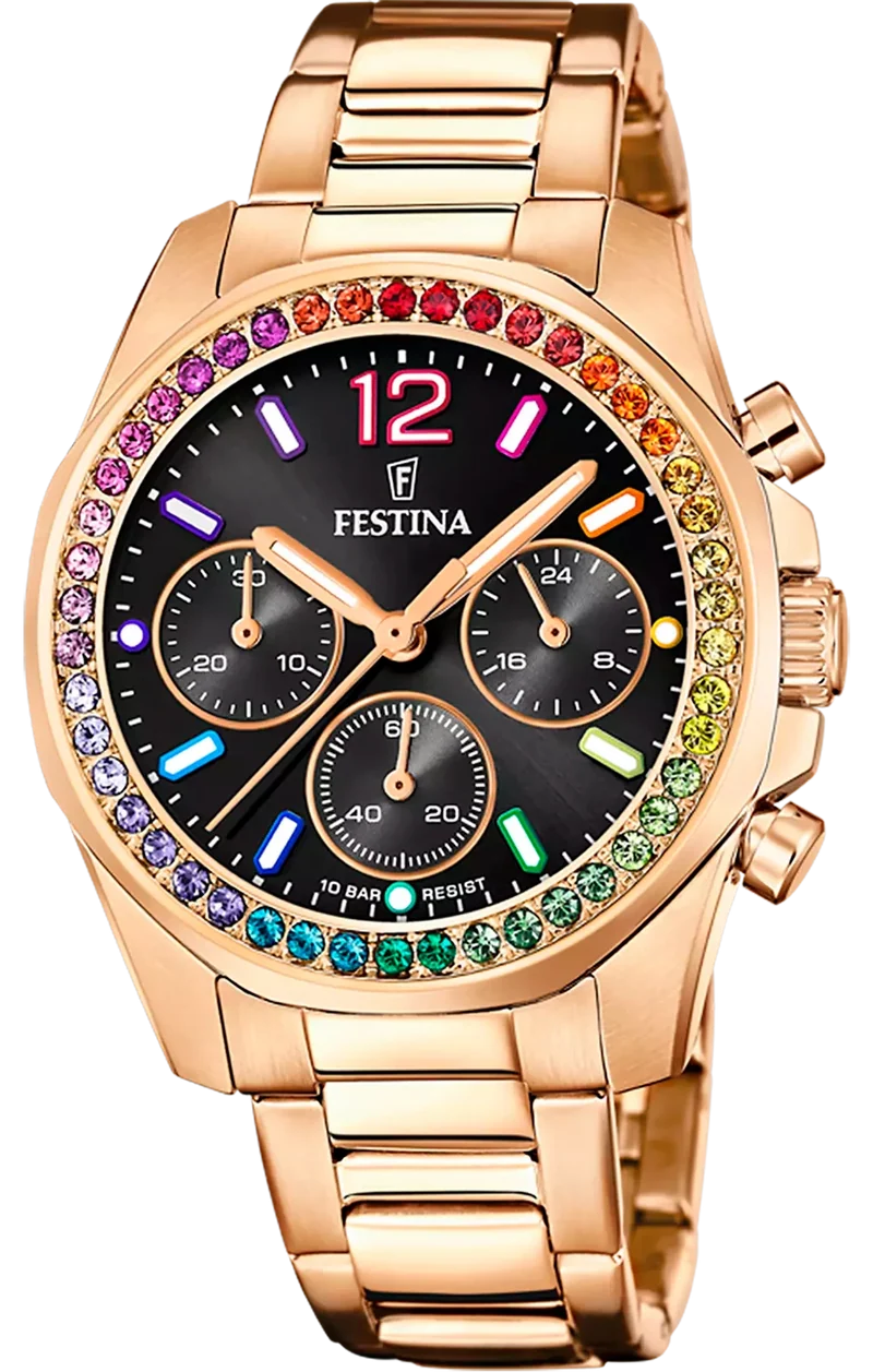 Festina Rainbow F20639/3 Damenuhr • Elegantes Rainbow-Design • Edelstahl