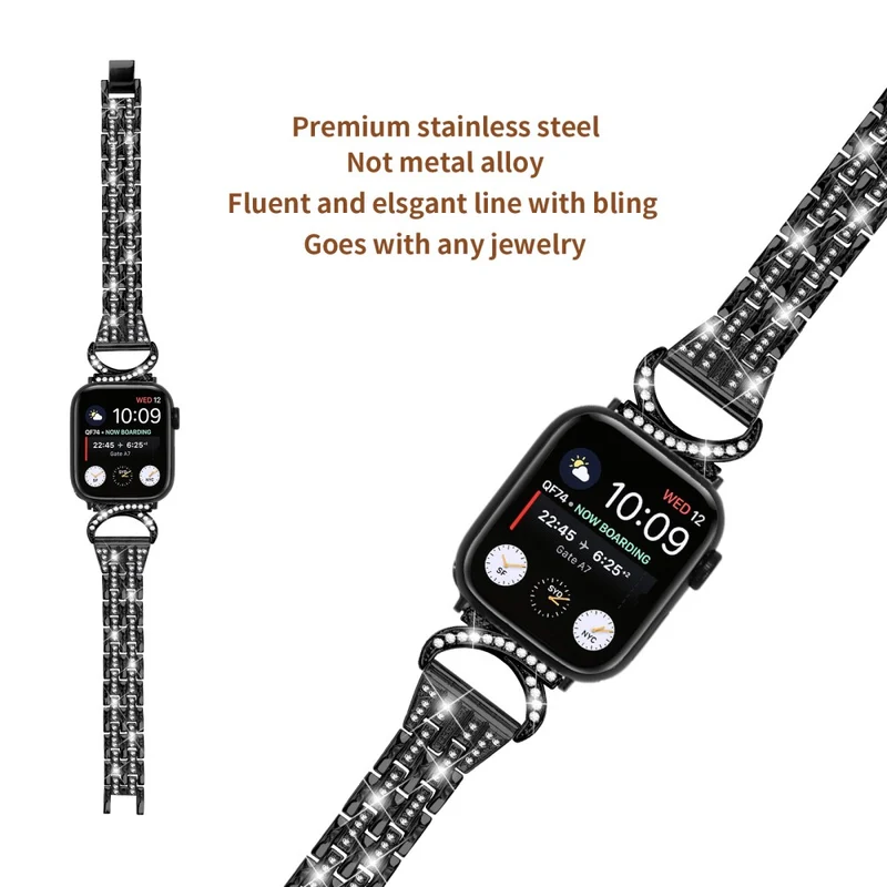 Schön Apple Smartwatch Metall Und Strass Universell Armband