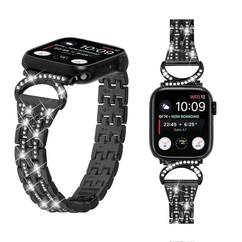 Schön Apple Smartwatch Metall Und Strass Universell Armband