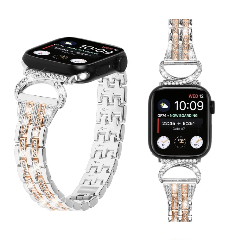 Schön Apple Smartwatch Metall Und Strass Universell Armband
