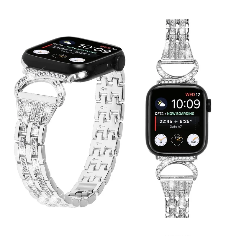 Schön Apple Smartwatch Metall Und Strass Universell Armband