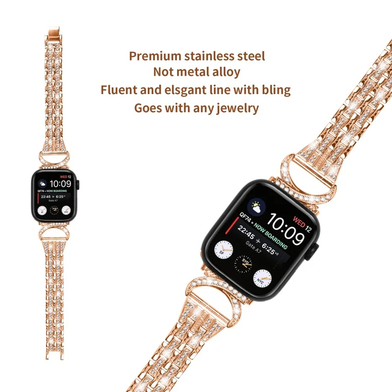 Cool Apple Smartwatch Metall Und Strass Universell Armband