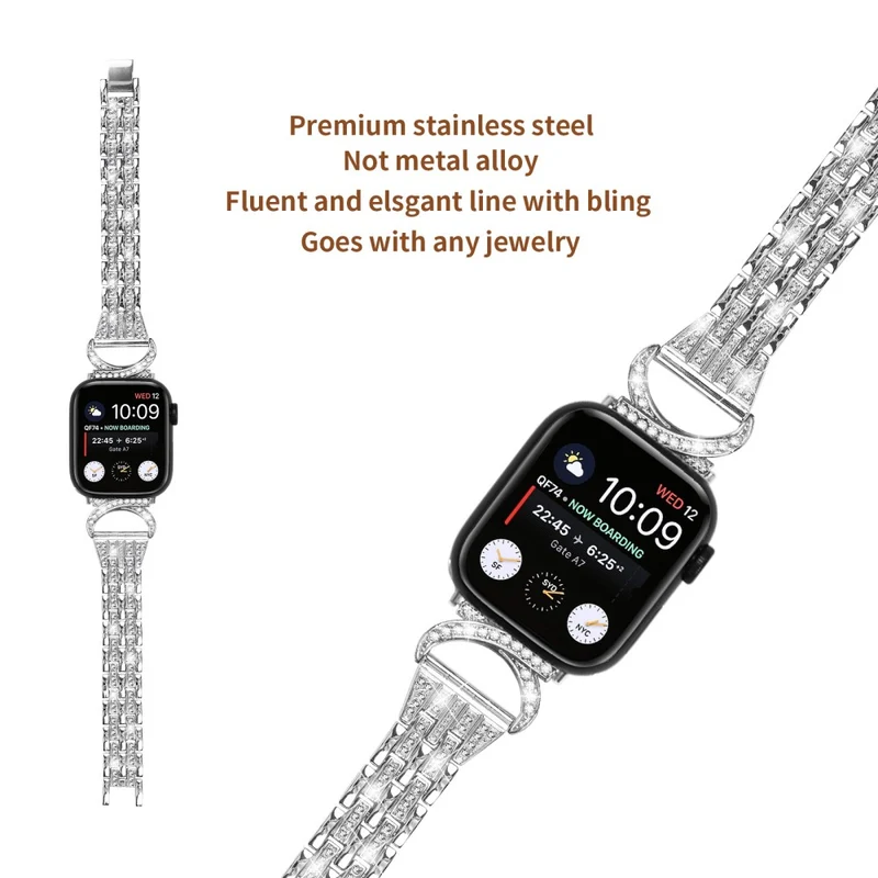 Cool Apple Smartwatch Metall Und Strass Universell Armband