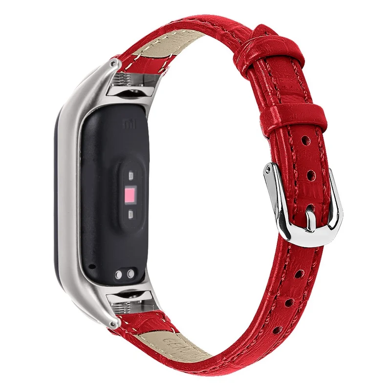 Xiaomi Smart Band 8 Cowhide crocodile pattern leather strap