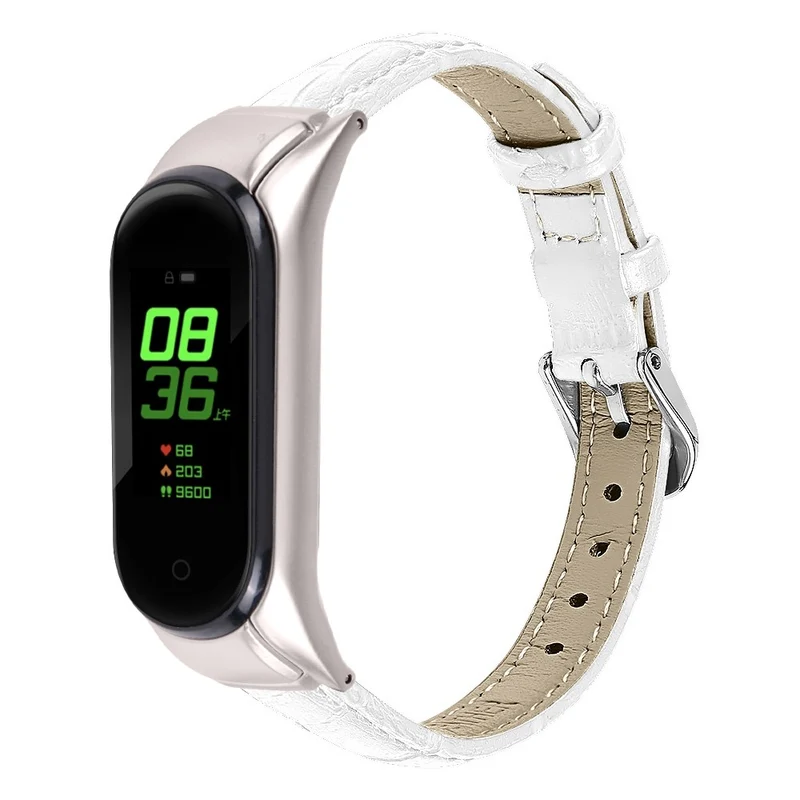 Xiaomi Smart Band 8 Cowhide crocodile pattern leather strap