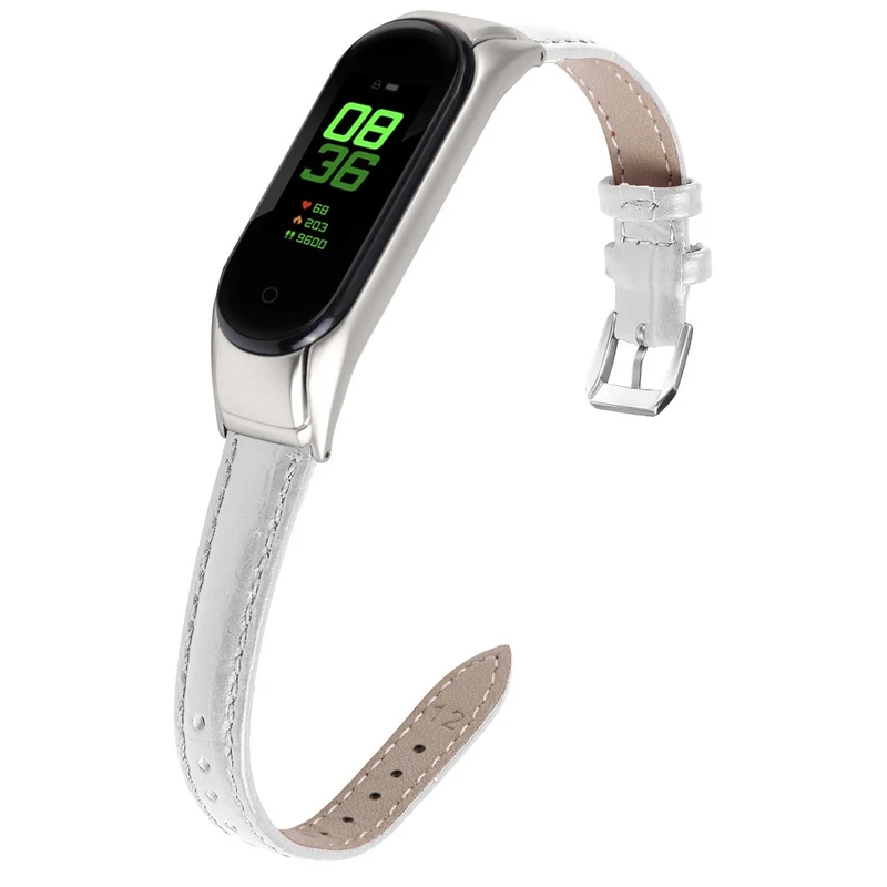 Xiaomi Smart Band 8 Cowhide crocodile pattern leather strap