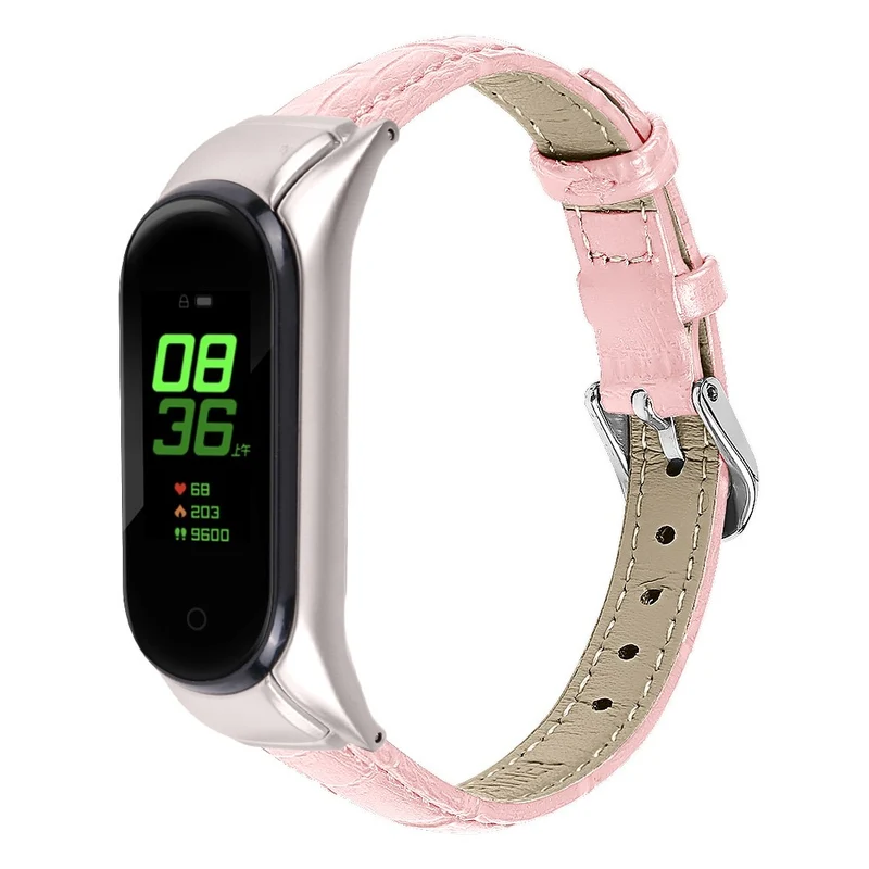 Xiaomi Smart Band 8 Cowhide crocodile pattern leather strap