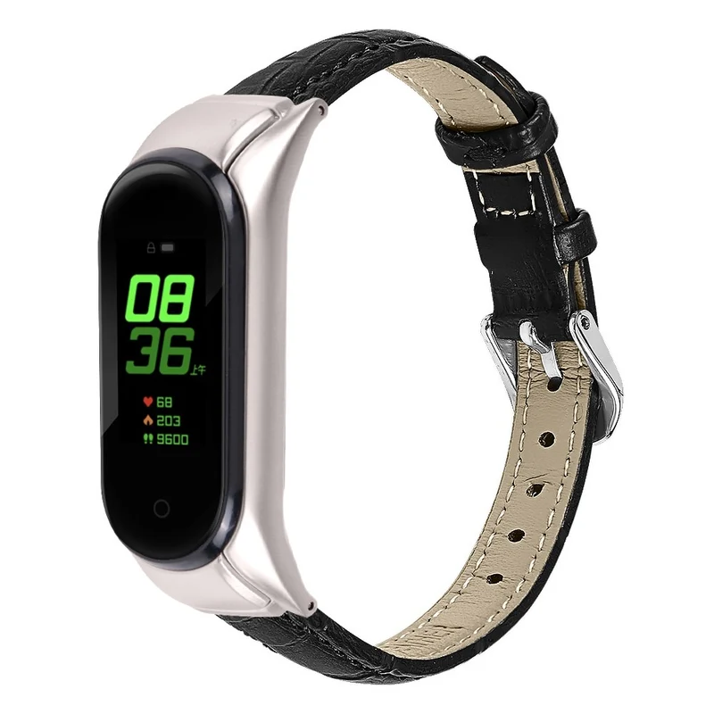 Xiaomi Smart Band 8 Cowhide crocodile pattern leather strap