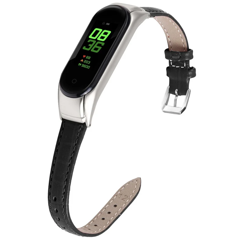Xiaomi Smart Band 8 Cowhide crocodile pattern leather strap