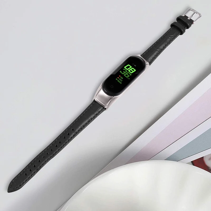 Xiaomi Smart Band 8 Cowhide crocodile pattern leather strap