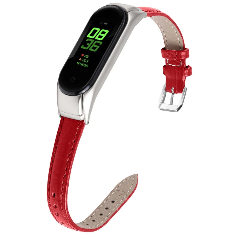 Xiaomi Smart Band 8 Cowhide crocodile pattern leather strap