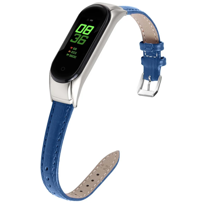 Xiaomi Smart Band 8 Cowhide crocodile pattern leather strap