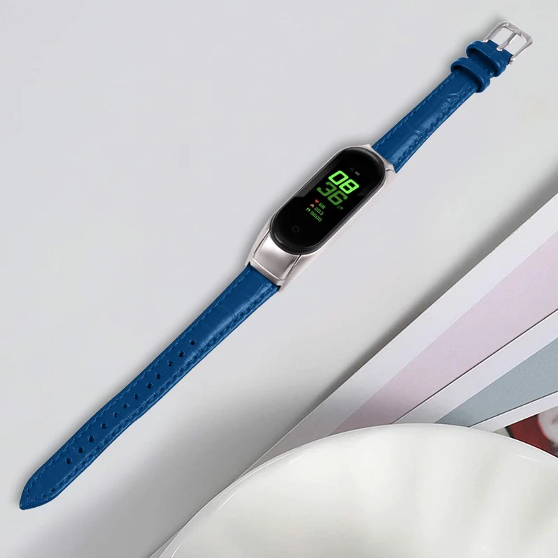 Xiaomi Smart Band 8 Cowhide crocodile pattern leather strap