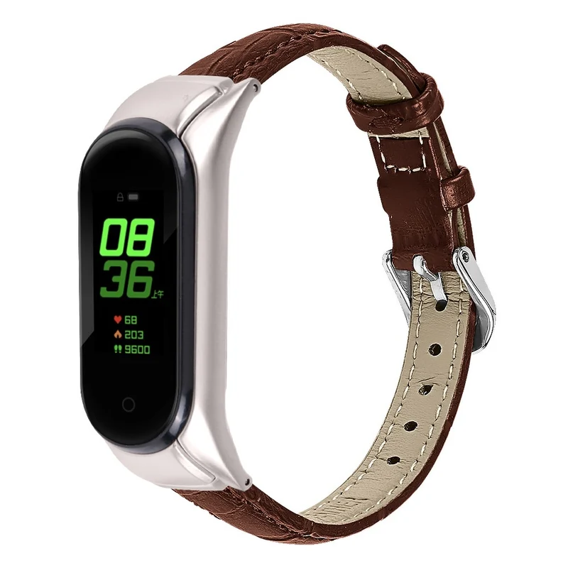 Xiaomi Smart Band 8 Cowhide crocodile pattern leather strap