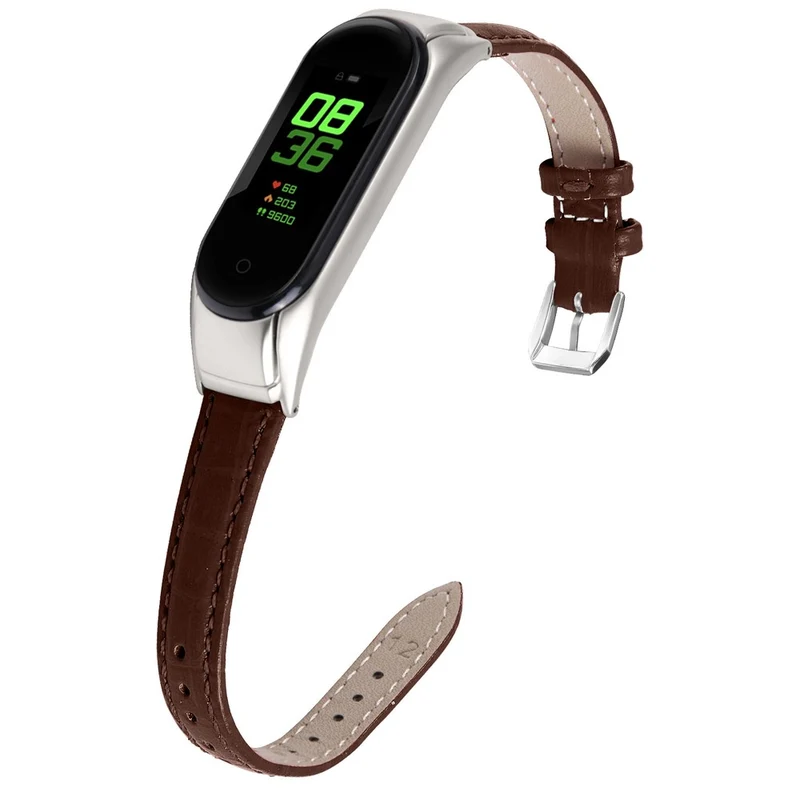 Xiaomi Smart Band 8 Cowhide crocodile pattern leather strap