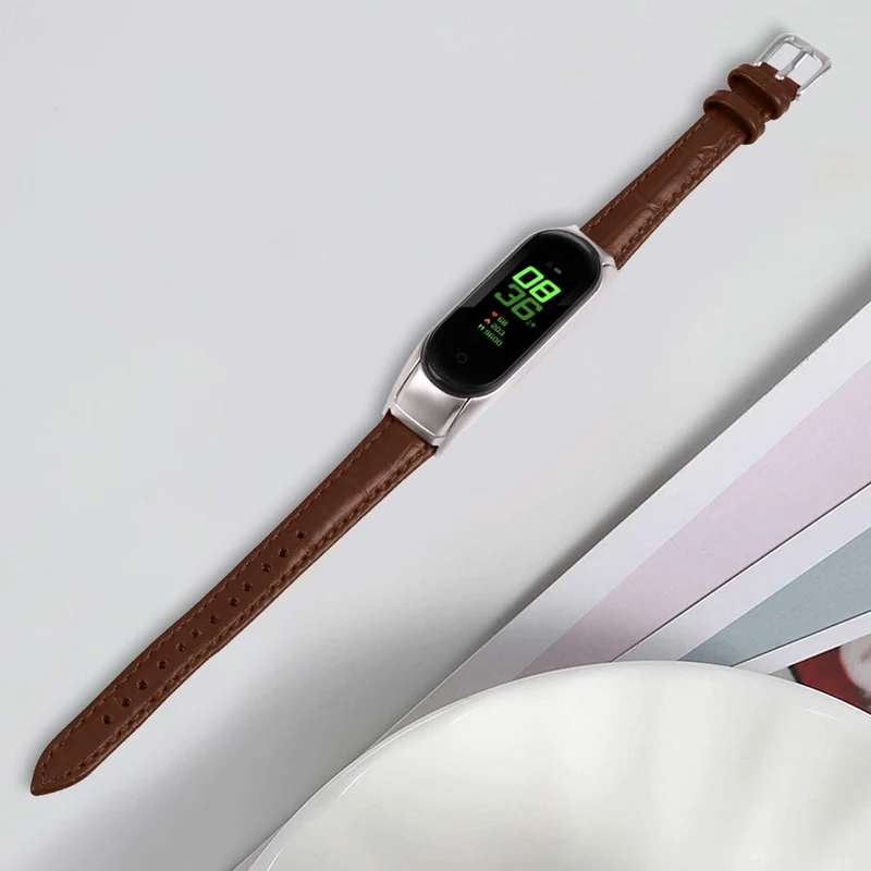 Xiaomi Smart Band 8 Cowhide crocodile pattern leather strap
