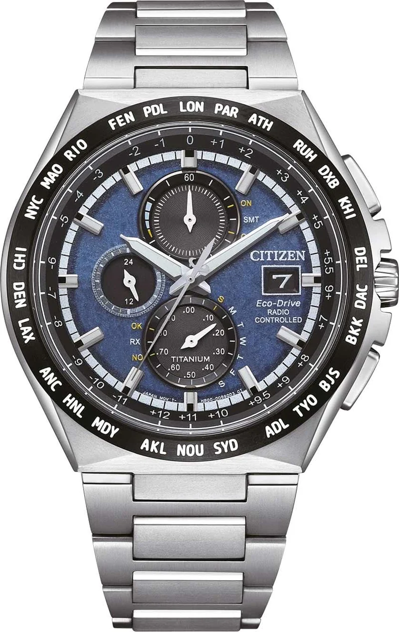 Citizen Super Titanium AT8238-84L Herrenuhr • Funk & Eco-Drive • Saphirglas