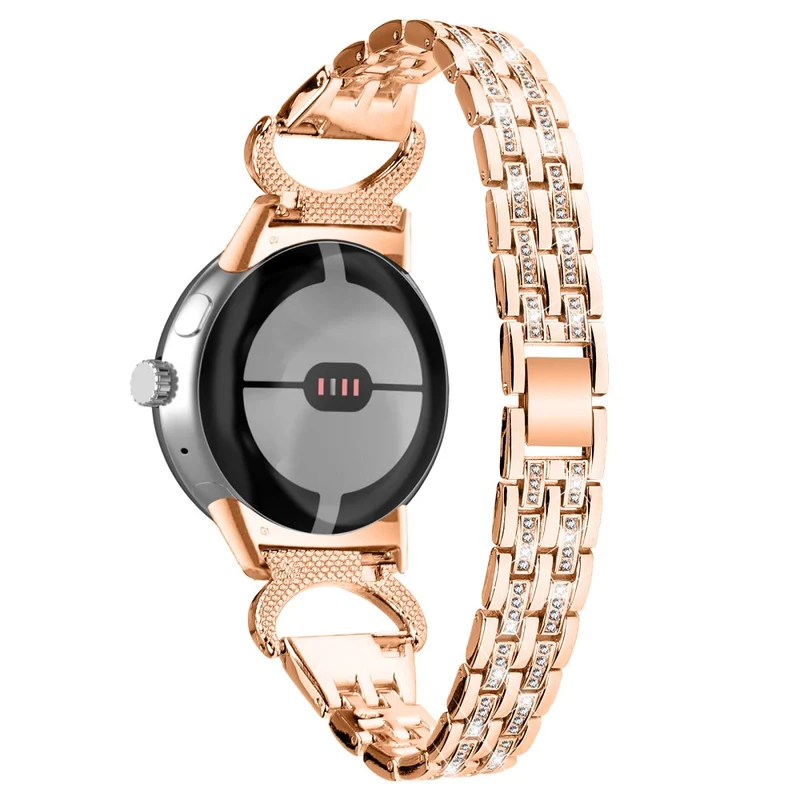 Reizend Google Pixel Watch Metall Und Strass Armband