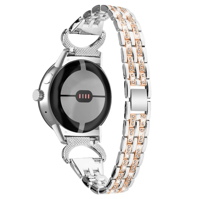 Reizend Google Pixel Watch Metall Und Strass Armband
