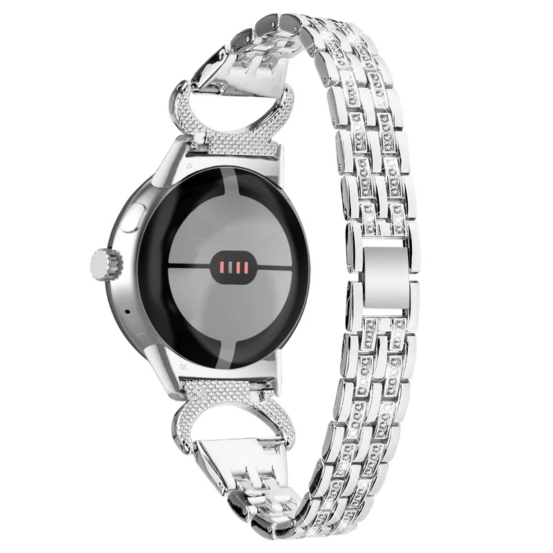 Reizend Google Pixel Watch Metall Und Strass Armband