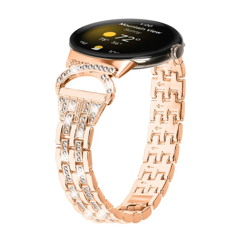 Reizend Google Pixel Watch Metall Und Strass Armband